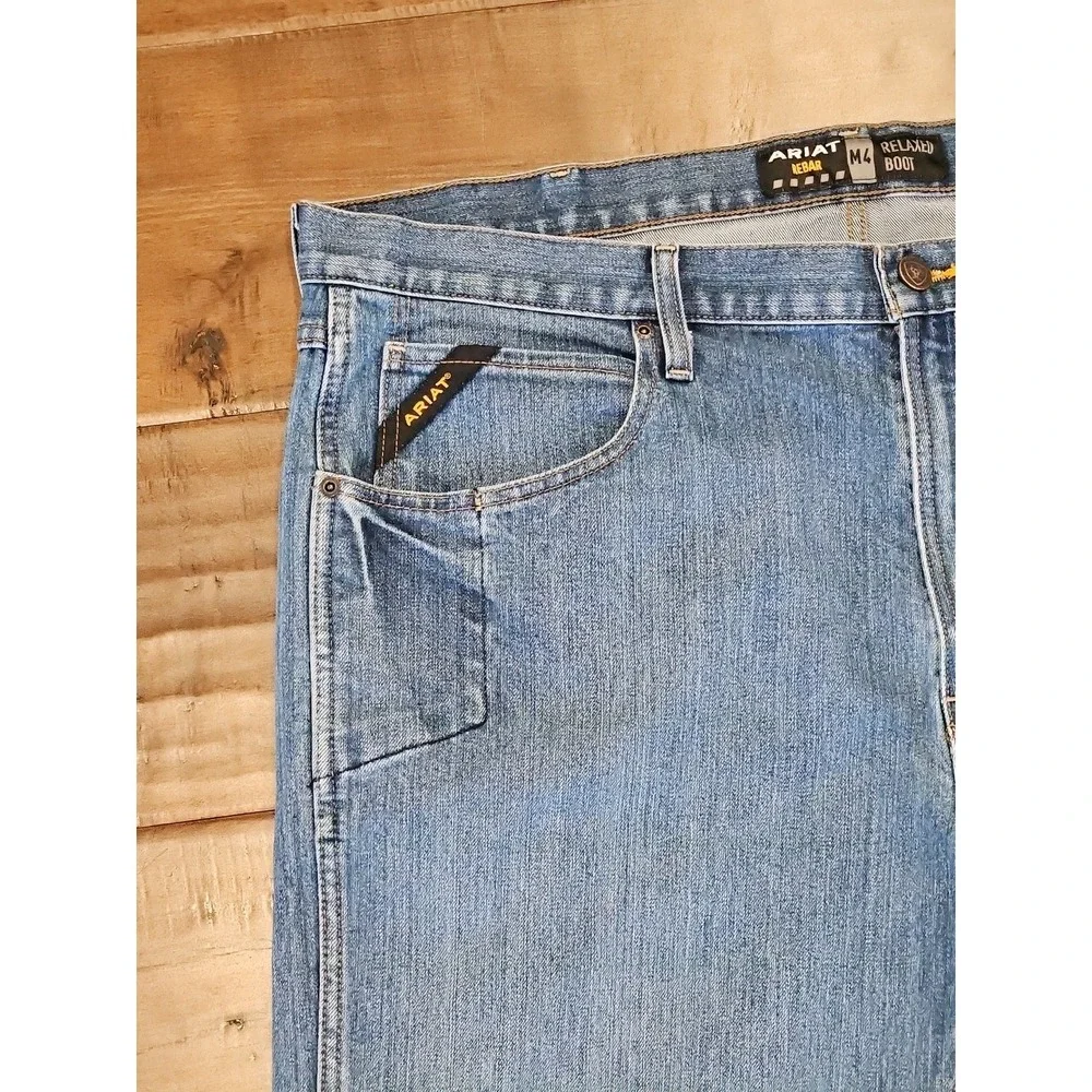 Ariat Rebar M4 Relaxed Boot Cut Men's Jeans Size 42/34 Workwear Western Cowboy